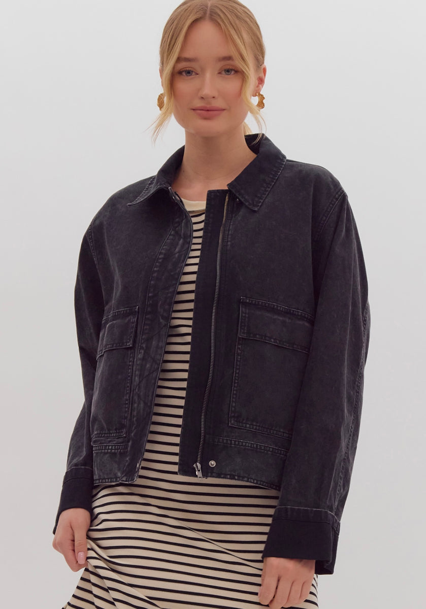 Black Denim Ivy Jacket – Chilton Avenue
