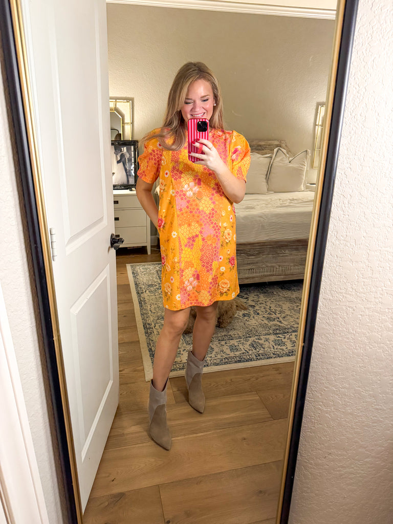 orange patchwork dress Orange Floral Patchwork Print Cut out Tied Back Bracelet Sleeve Maxi D Blue Zone Planet