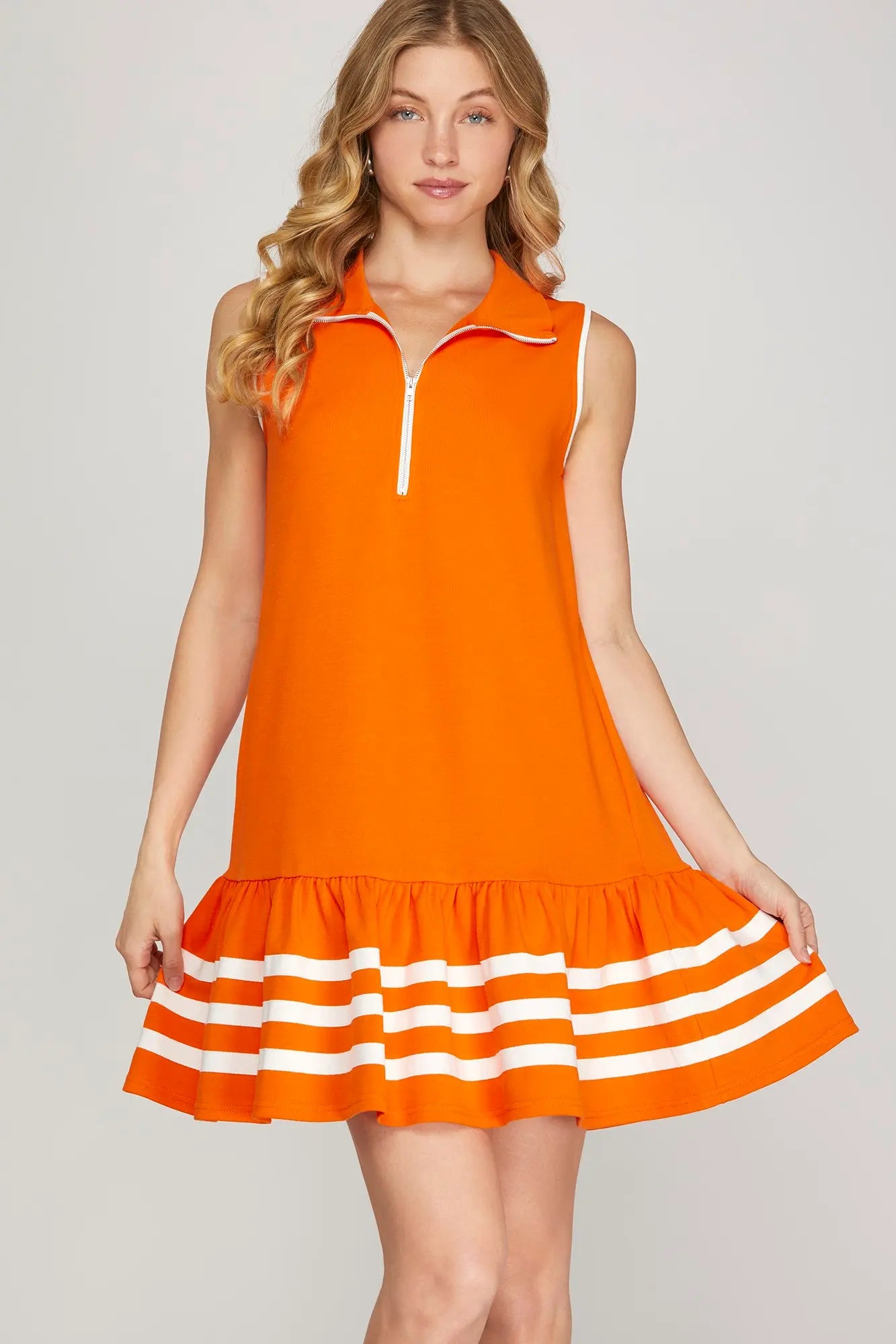Orange Varsity Dress Chilton Avenue Orange Varsity Dress Chilton Avenue