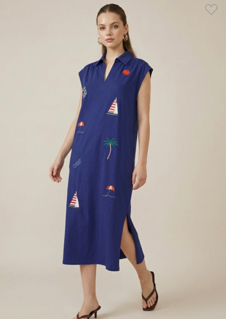 Royal Blue Shirt Dress – Chilton Avenue