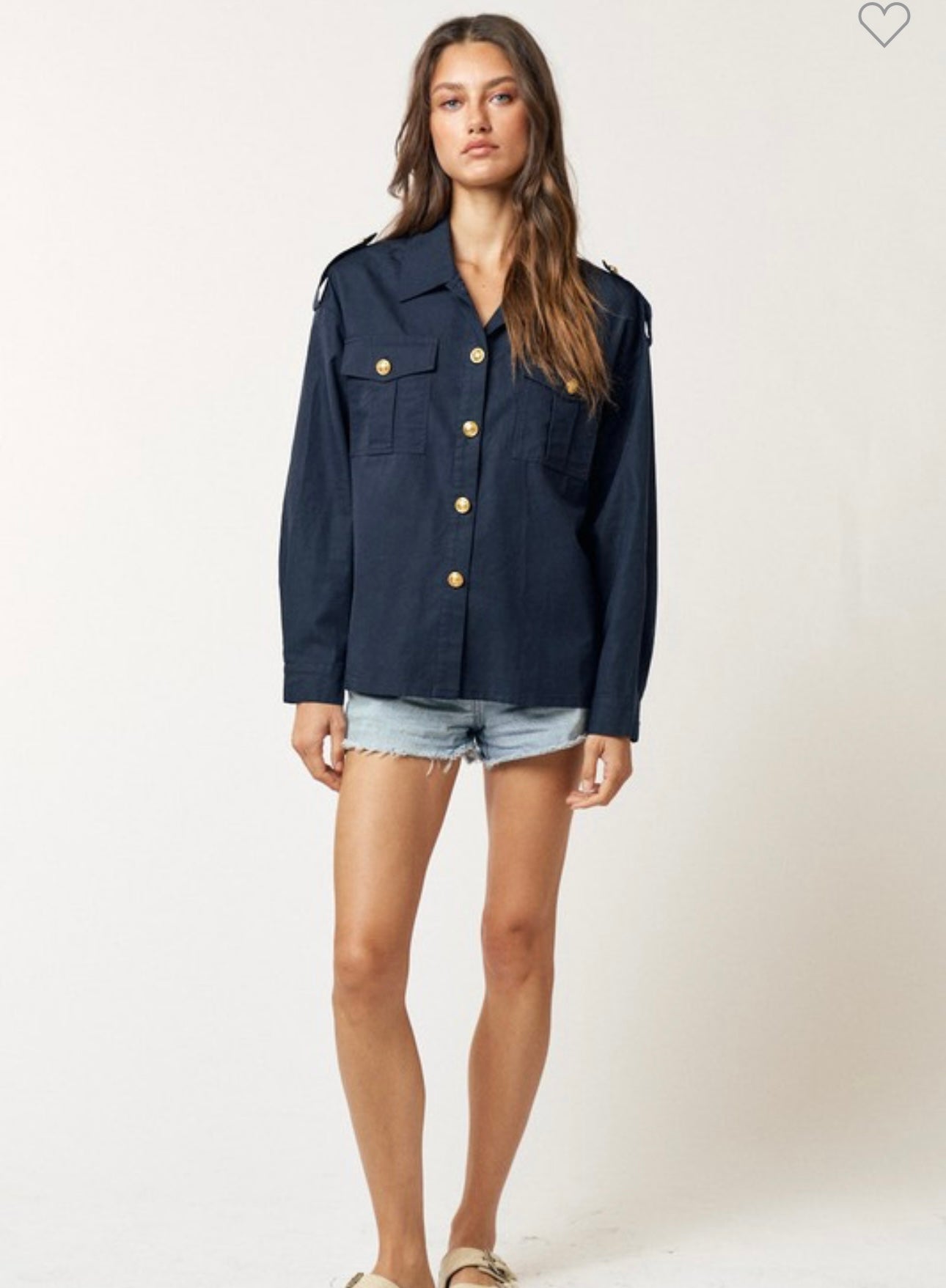 Navy & Gold Shacket – Chilton Avenue
