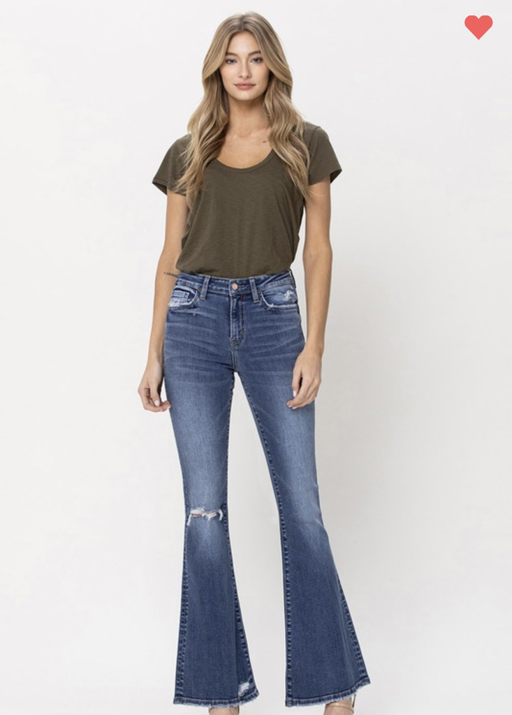 Mid Rise Boot Cut Jeans