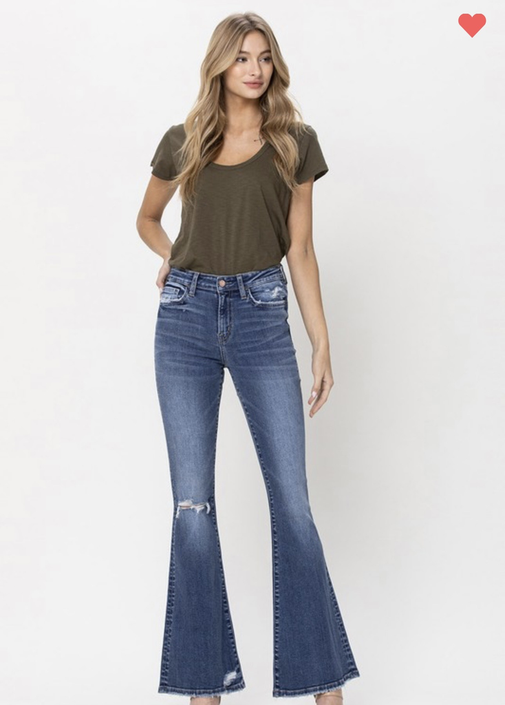 Mid Rise Boot Cut Jeans